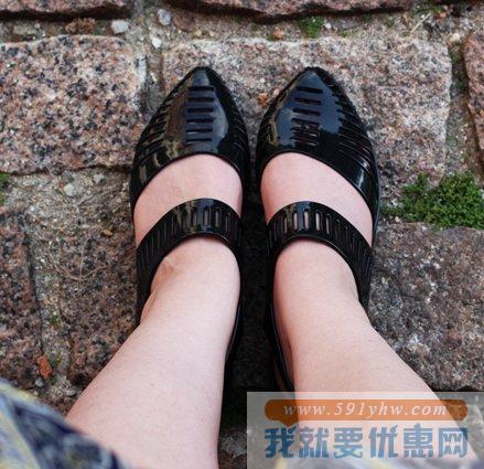 Melissa梅丽莎（Magda+Jason Wu Special合作款）镂空线条凉鞋女士 黑色款