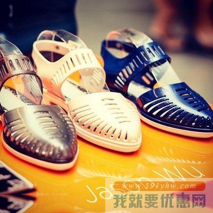 Melissa梅丽莎（Magda+Jason Wu Special合作款）镂空线条凉鞋女士 黑色款