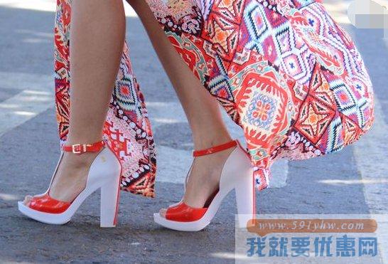 （Melissa）梅丽莎Bite女士鱼嘴性感粗跟凉鞋 （ 2色可选）