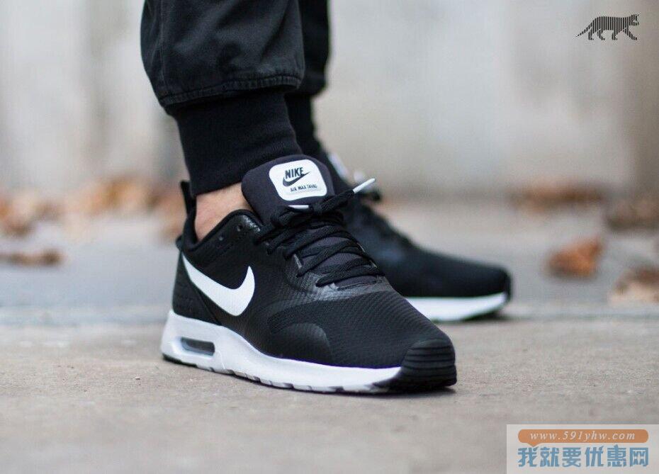 耐克（NIKE）AIR MAX TAVAS灰色/黑色 男士真皮气垫运动鞋