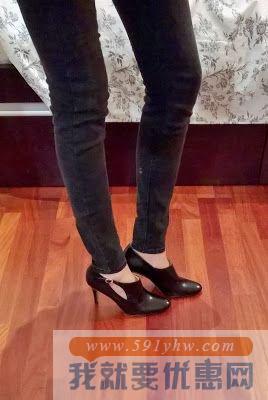 玖熙（Nine West）Gemeza 蓝色绒皮女士高跟鞋