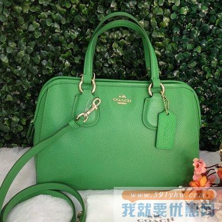 蔻驰（COACH）Refined Grain Leather Mini Nolita Satchel 女士手提斜挎包