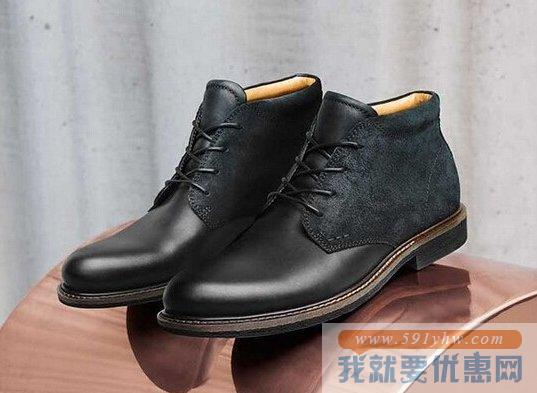 爱步（ECCO）Findlay Chukka Boot黑色款 芬莱男士正装系带短靴