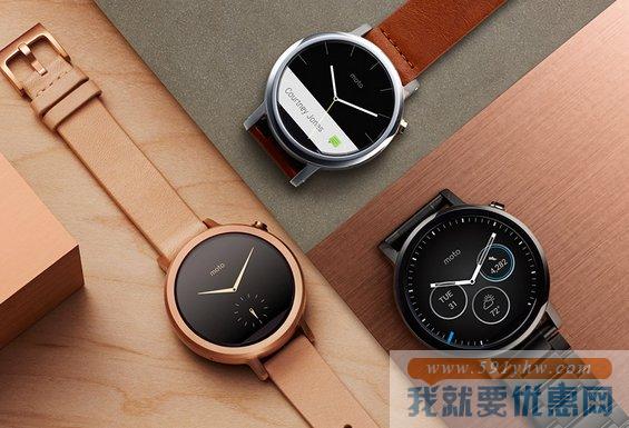 摩托罗拉（Motorola）Moto 360 46mm防水智能手表