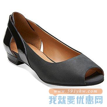 其乐（Clarks）Coralie May真皮 鱼嘴平底鞋