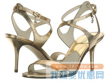 MICHAEL Michael Kors Kaylee Mid女款真皮细跟凉鞋