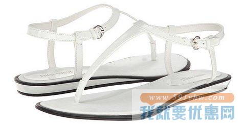 玖熙（Nine West）Venga女士性时尚夹脚平底凉鞋