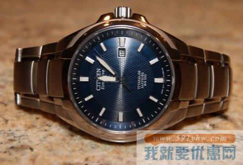 西铁城（CITIZEN）Eco-Drive Blue Dial Titanium BM7170-53L光动能钛合金男表
