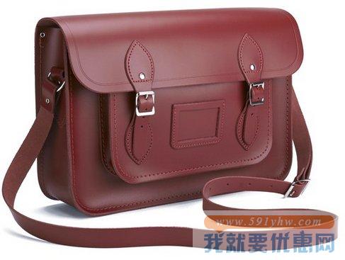 The Cambridge Satchel Company酒红色14寸   英国经典印剑桥包