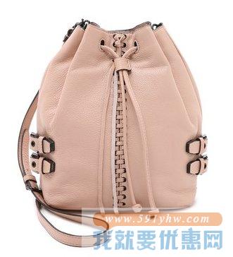 瑞贝卡·明可弗(Rebecca Minkoff) Moto Bucket女士真皮单肩/水桶包