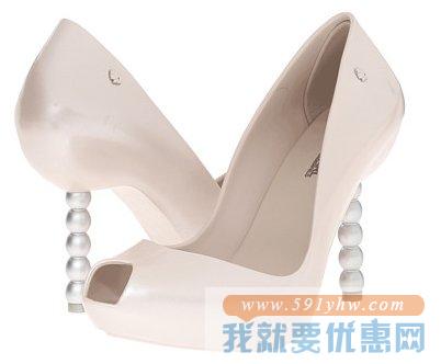 梅丽莎（Melissa）Pearl+Karl Lagerfeld联名款女士珍珠鱼嘴高跟鞋