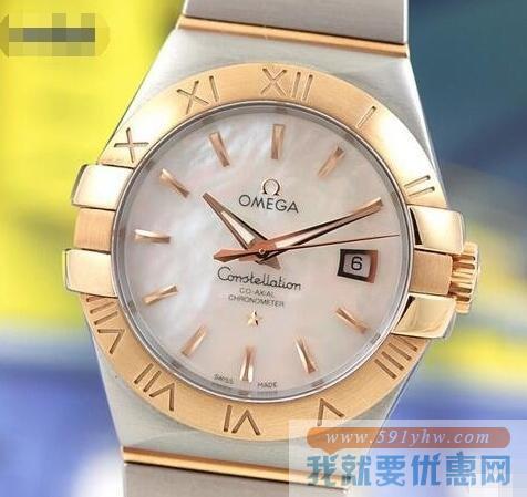 欧米茄（Omega）星座 12320312008001精钢黃金机械女士手表