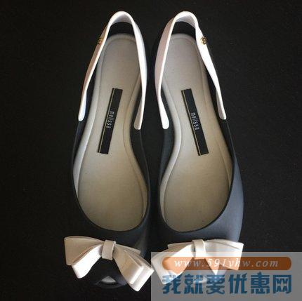 梅丽莎（Melissa）Shoes Queen系列 鱼嘴蝴蝶结平底凉鞋
