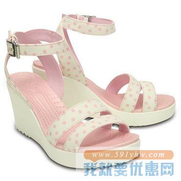 卡洛驰（Crocs）Leigh Wedge女士时尚坡跟凉鞋