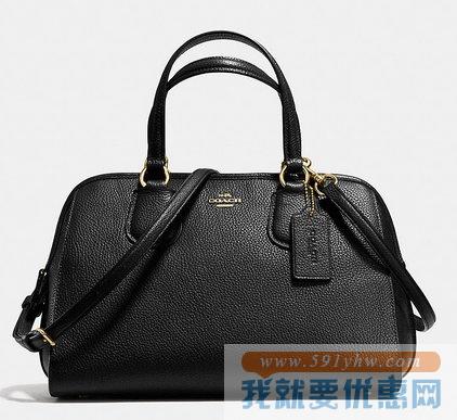 蔻驰（COACH）Polished Pebble Leather Nolita Satchel女士真皮手提斜挎包