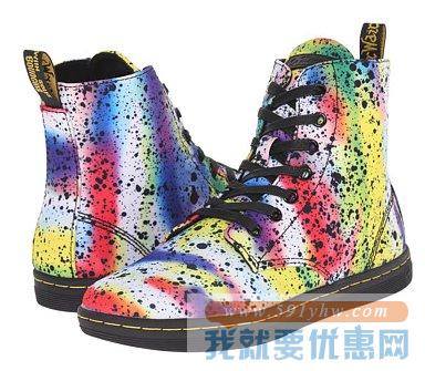 马丁博士(Dr. Martens) Hackney女士7孔休闲帆布鞋