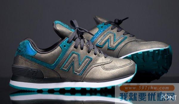 新百伦（New Balance）Mineral Glow WL574MGC 女士复古跑鞋