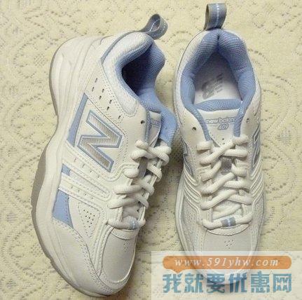新百伦（New Balance）WX409女士舒适跑鞋 白蓝配色