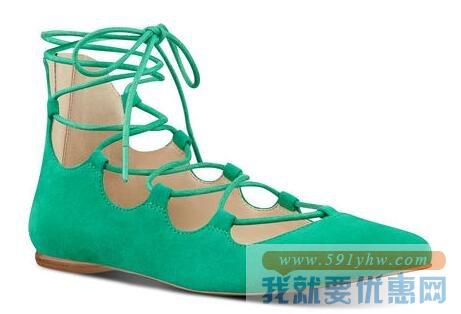 玖熙（Nine West）SIGNMEUP GLADIATOR女士真皮时尚绑带鞋