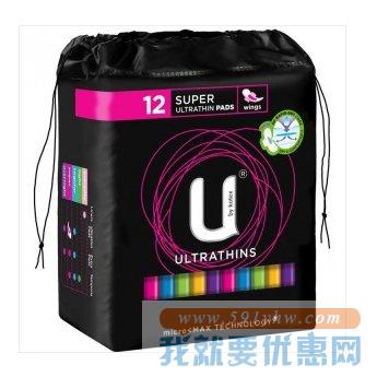 U By Kotex 高洁丝 棉柔护翼卫生巾12片