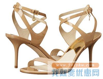 MICHAEL Michael Kors Kaylee Mid女款真皮细跟凉鞋