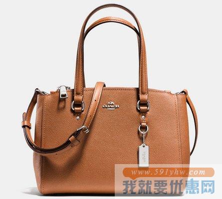 蔻驰（COACH）Crossgrain Update Stanton 26女士真皮托特包