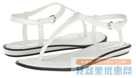 玖熙（Nine West）Venga女士性夹脚平底凉鞋