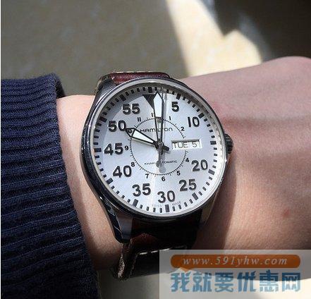 汉密尔顿（Hamilton）Khaki Aviation Pilot Auto卡其航空系列H64425555男士机械腕表