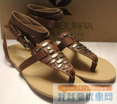 Koolaburra Acacia 女士真皮夹脚凉鞋