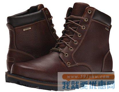 乐步（Rockport）Gentry男士真皮防水型工装靴