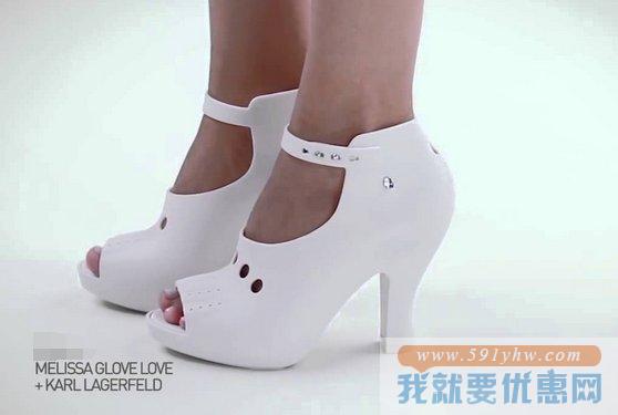 梅丽莎（Melissa）Glove Love+Karl Lagerfeld 联名款高跟鞋