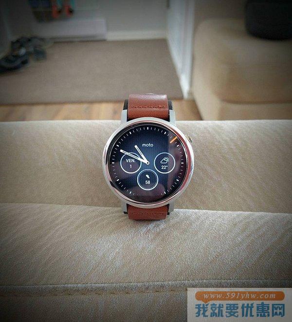 摩托罗拉（Motorola）Moto 360 46mm防水安卓智能手表