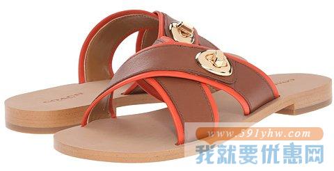 蔻驰（Coach）Coral女士真皮凉拖鞋