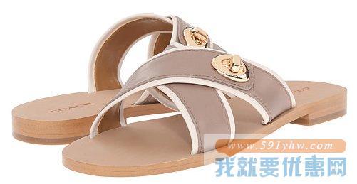 蔻驰（Coach）Coral女士真皮凉拖鞋