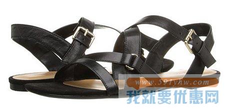 玖熙（Nine West）Sacco女士编织时尚平底凉鞋
