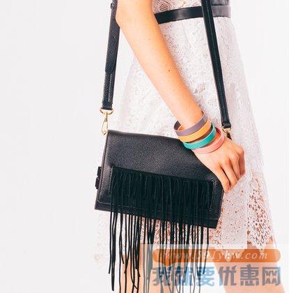 瑞贝卡·明可弗（Rebecca Minkoff）Heavy Laced Clutch女士真皮斜挎包