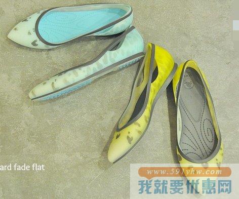 卡洛驰(Crocs) Rio Leopard Fade Flat女士时尚平底鞋