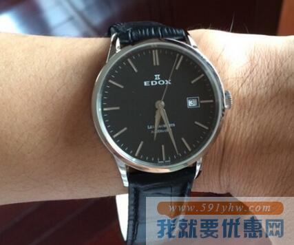 依度（EDOX）Les Vauberts系列80081-3-NIN男士机械腕表