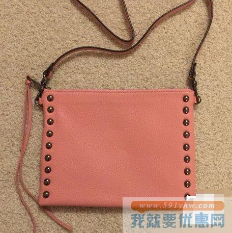 瑞贝卡·明可弗（Rebecca Minkoff）Jon Crossbody with Studs女士真皮单肩包