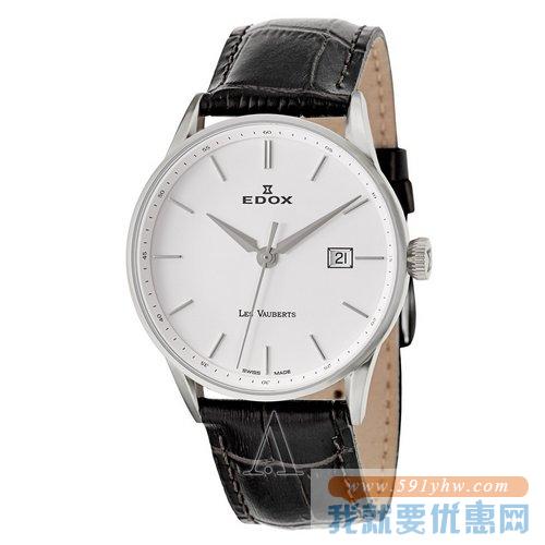 依度（EDOX）Les Vauberts系列70172-3A-AIN男士时装腕表