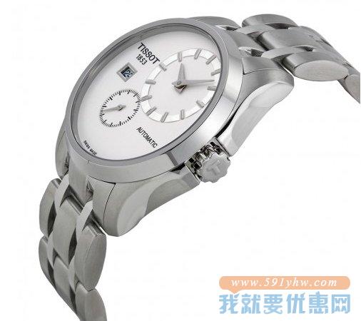 天梭（Tissot）Couturier库图系列T0354281103100 男士小三针自动机械腕表