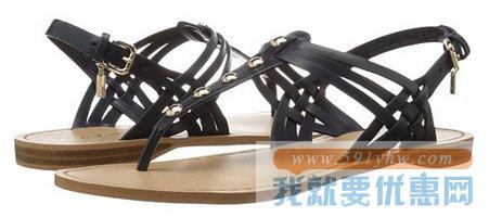 蔻驰（Coach）Caleigh女士真皮编织夹脚凉鞋
