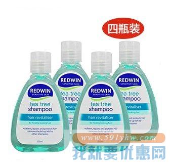 Redwin 茶树油洗发水 控油深层清洁头皮 250ml*4