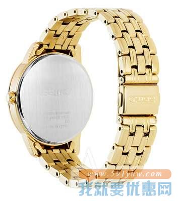 Seiko 精工 SNE872 三眼太阳能施华洛世奇水晶女表