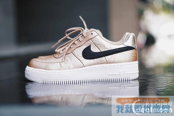 补货了！ NIKE AIR FORCE 1金色时尚女鞋热卖