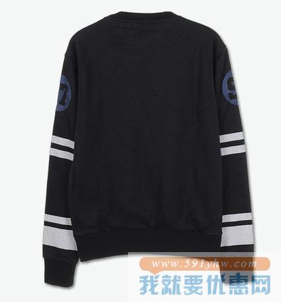 百搭单品！DUSTY 男款LOGO条纹卫衣