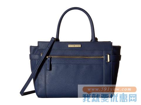 汤米·希尔费格（Tommy Hilfiger） Savanna 女士真皮手提斜挎包
