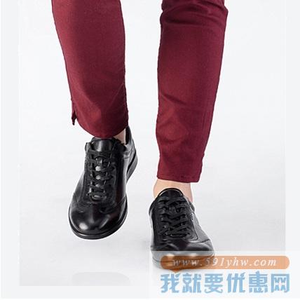 ECCO 爱步 Irving Tie Lace Up 男士系带圆头透气休闲鞋
