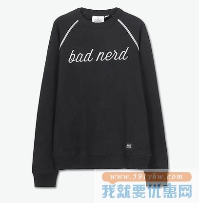 有趣个性！CHEAP MONDAY 男款恶搞字母印花卫衣