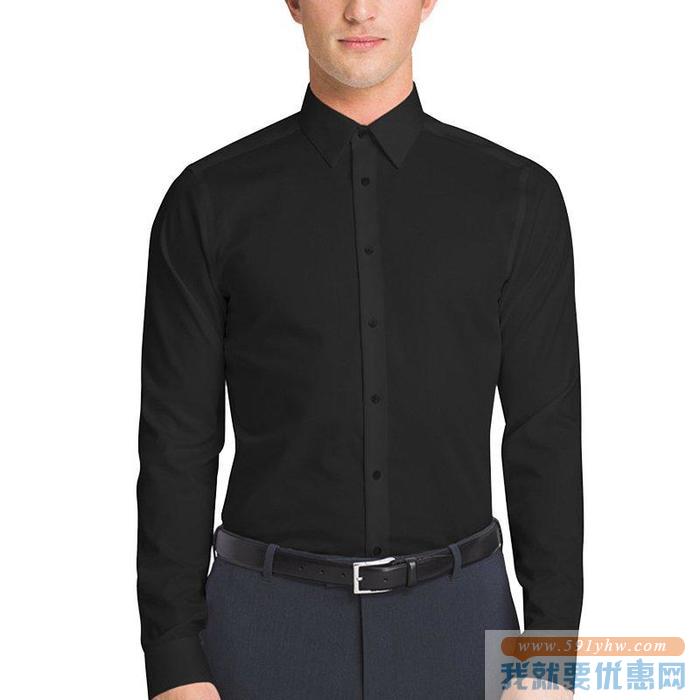 职场必备！Calvin Klein卡文克莱 男士修身版免烫长袖衬衫